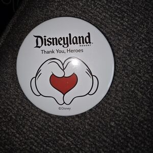Disney Red and White Thank You Button